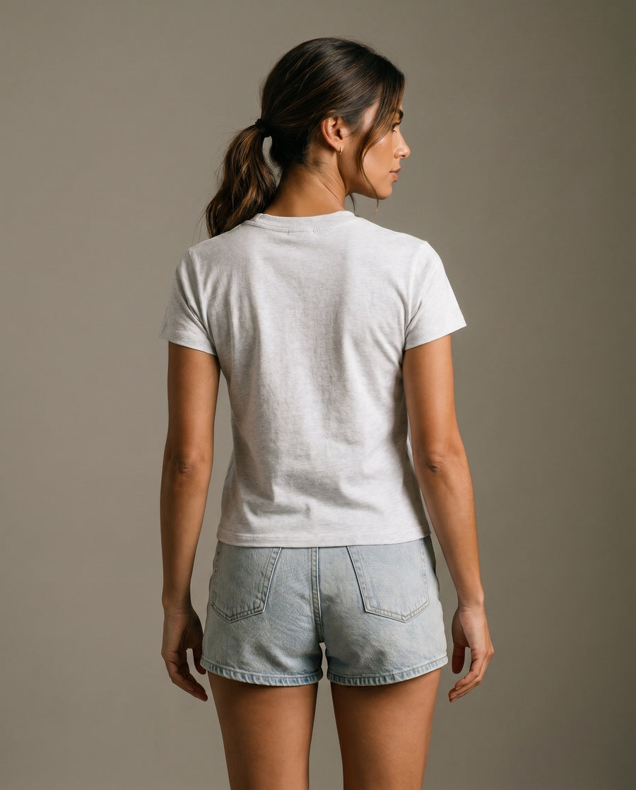 Game, Set, Matcha Crewneck T-Shirt - Flower Gray