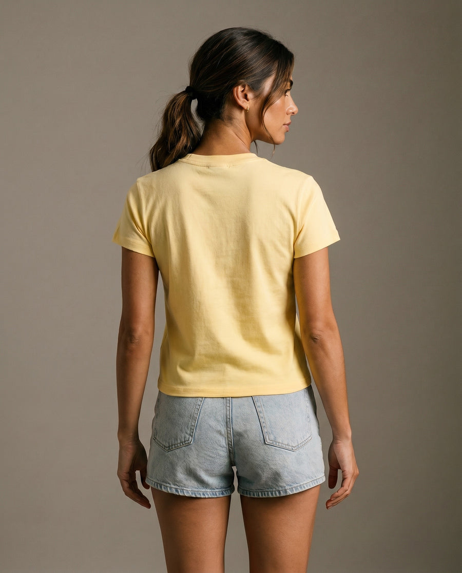 Game, Set, Matcha Crewneck T-Shirt - Yellow