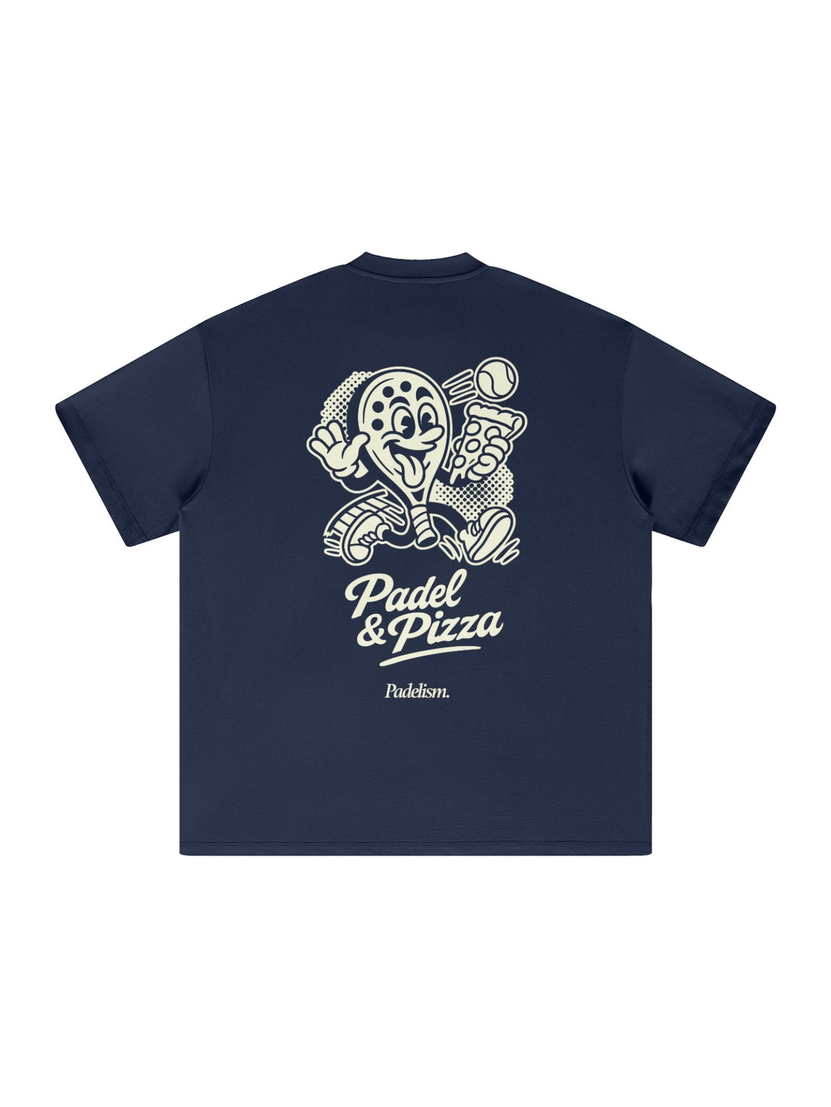 Padel and Pizza heavyweight tee in Navy