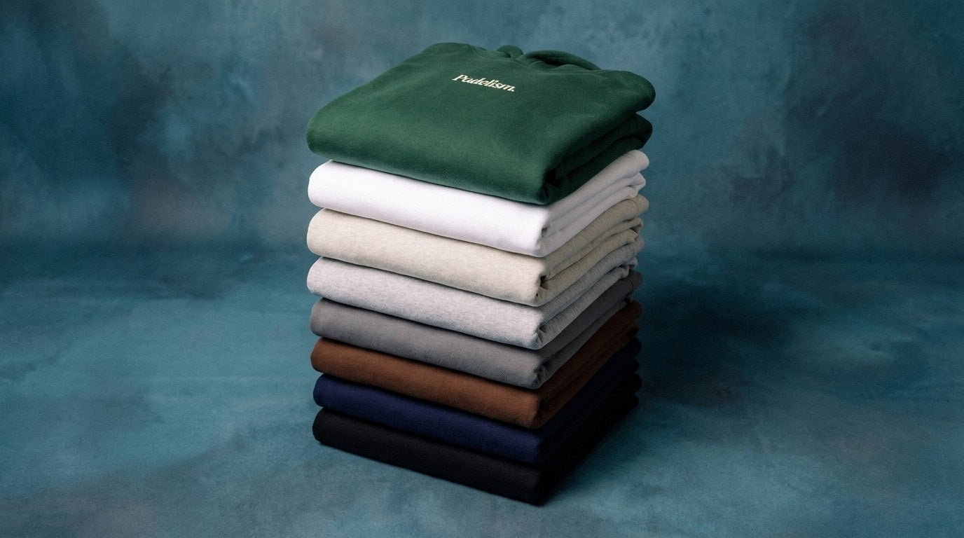 Stack of Mk1 hoodies in every colour