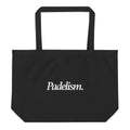 Large organic tote bag in Black — organic cotton padel tote bag by Padelism