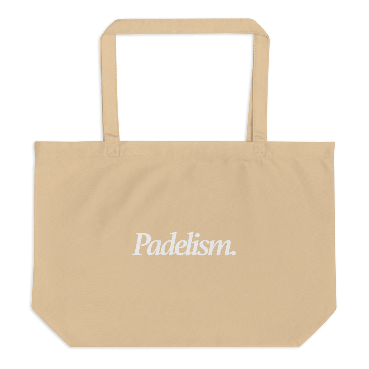 Large organic tote bag in Oyster — organic cotton padel tote bag by Padelism