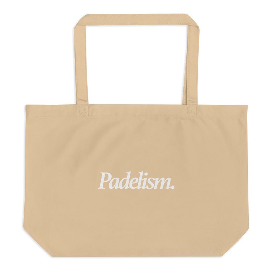 Large organic tote bag in Oyster — organic cotton padel tote bag by Padelism