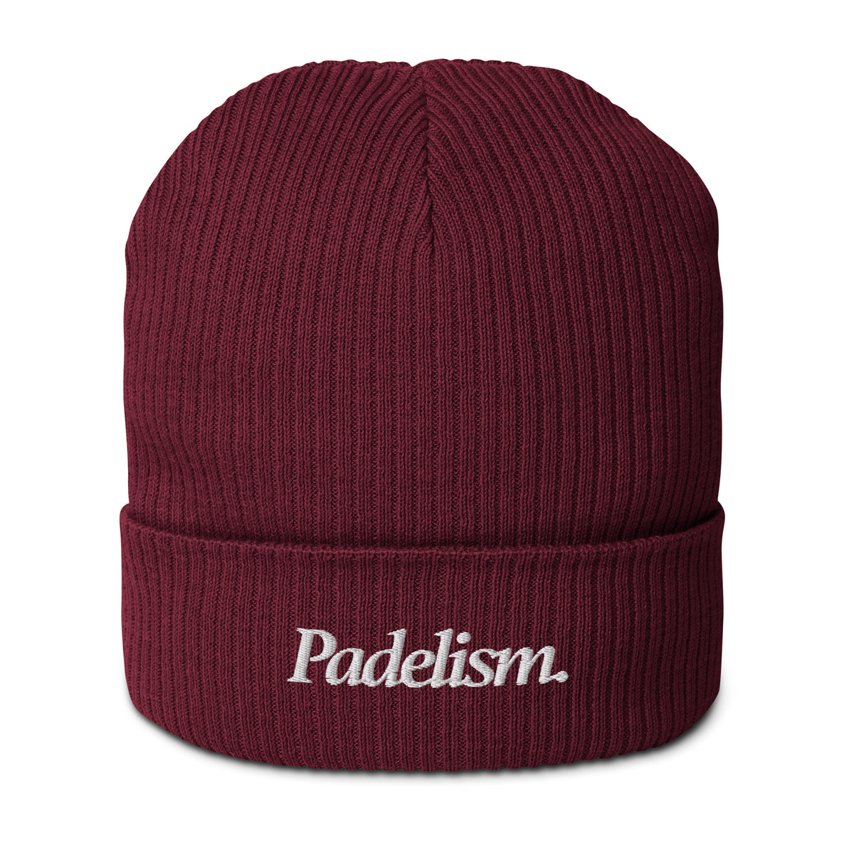 Padelism Organic Beanie in Burgundy — organic knitted padel beanie by Padelism