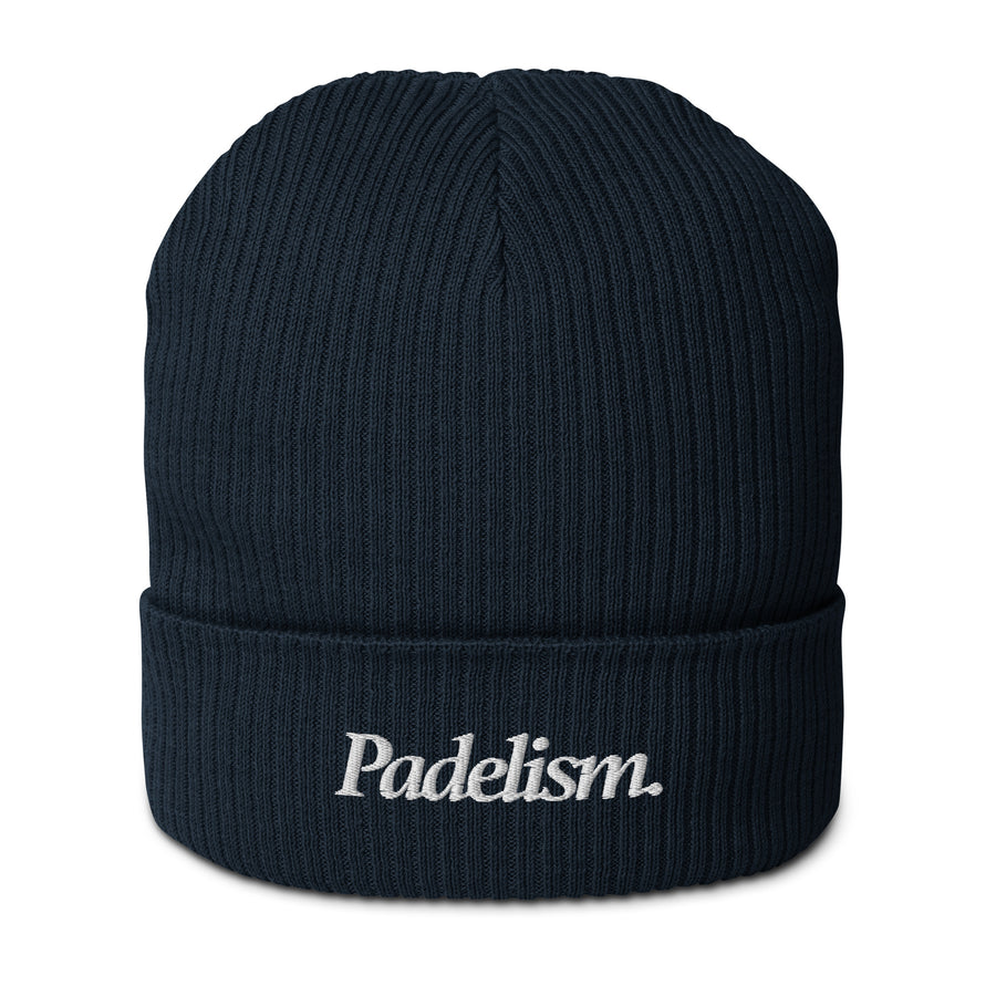 Padelism Organic Beanie in Oxford Navy — organic knitted padel beanie by Padelism