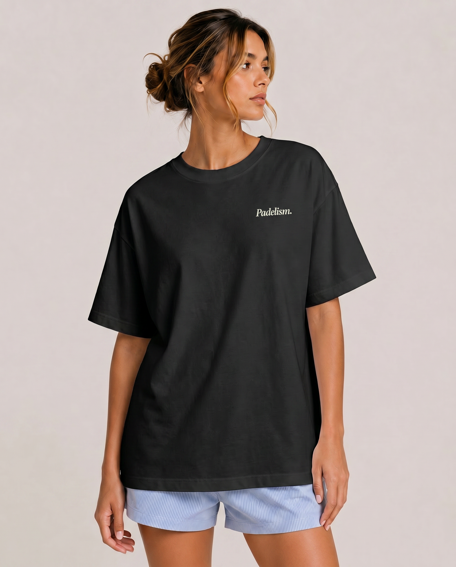 Padel & Pizza Black Female Front