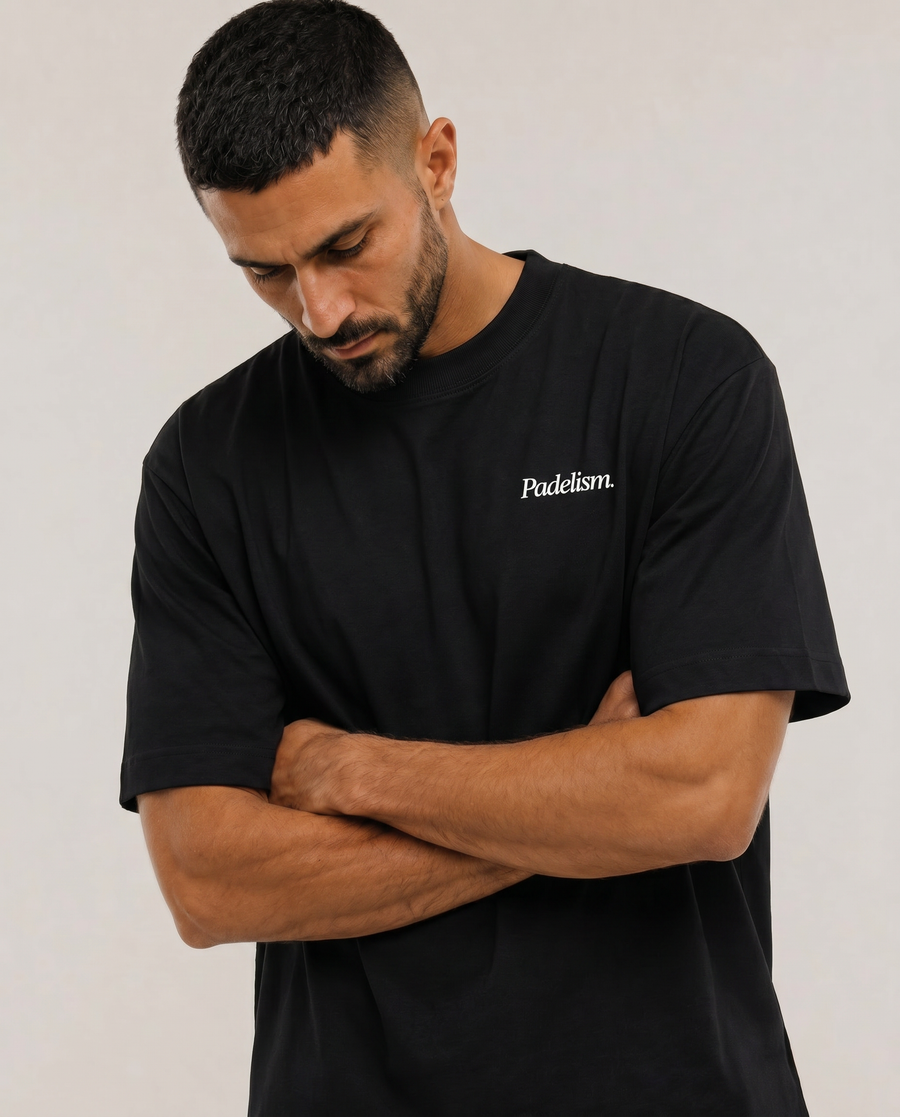 Padel & Pizza Black Male Front (alt)