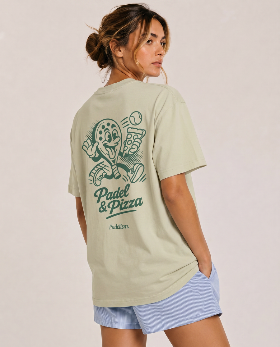 Padel & Pizza Sand Color Female Back