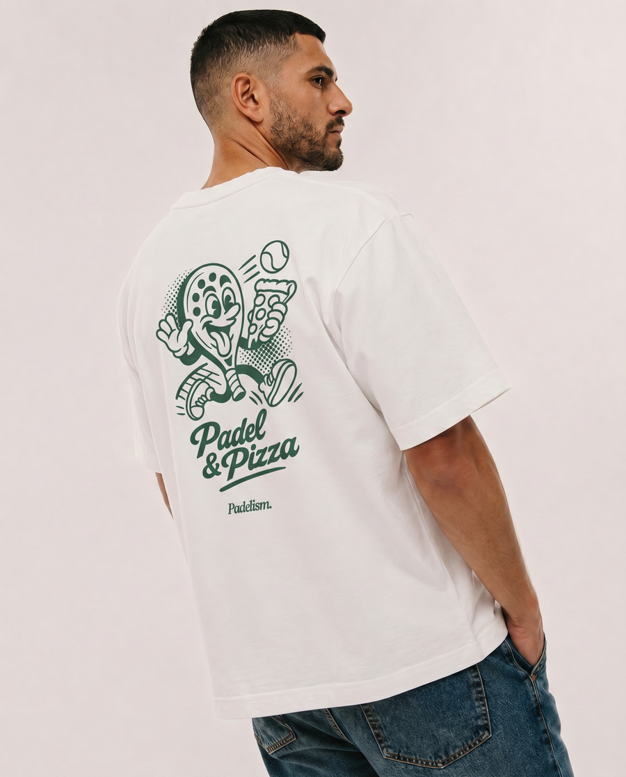Padel & Pizza White Male Back