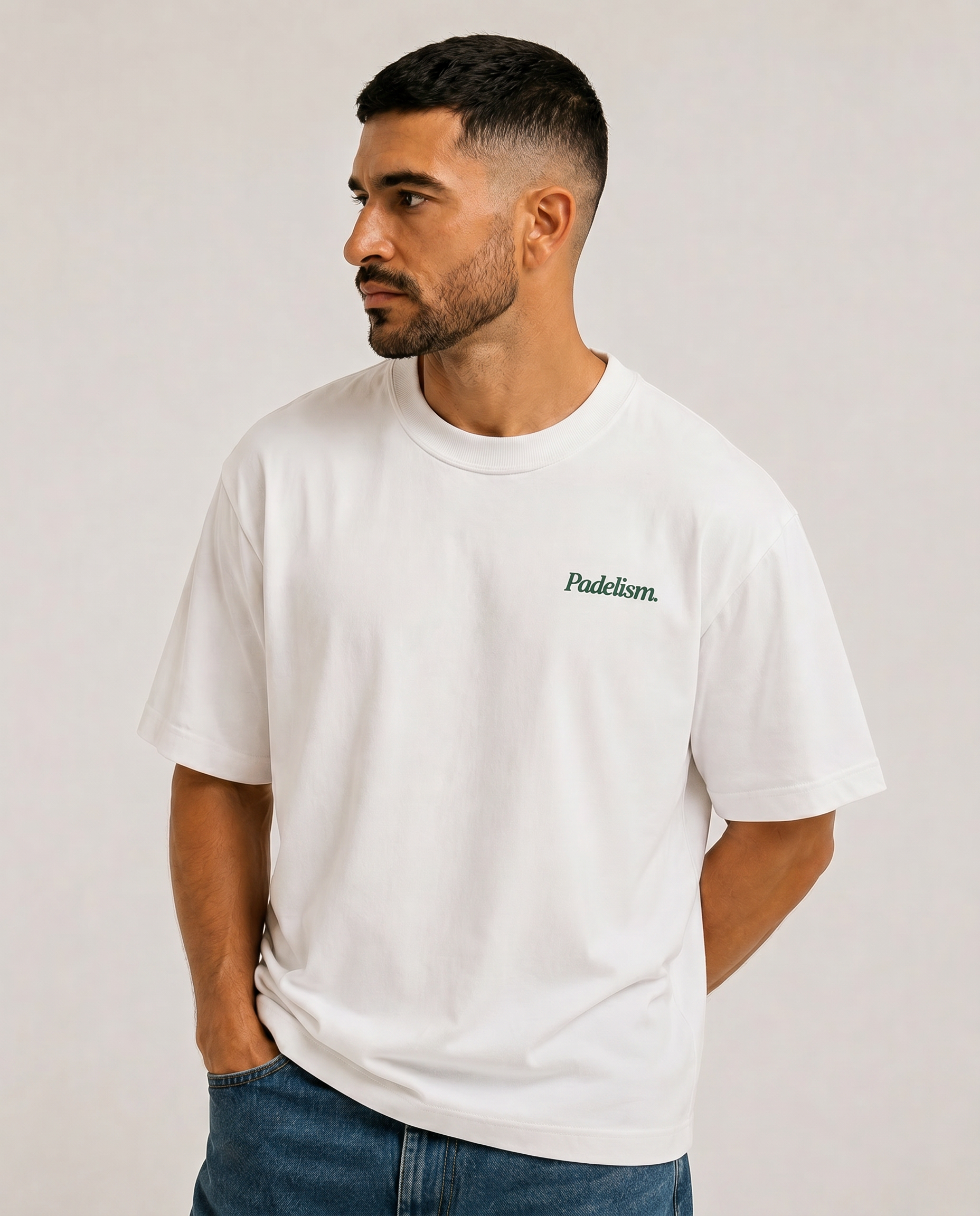 Padel & Pizza White Male Front