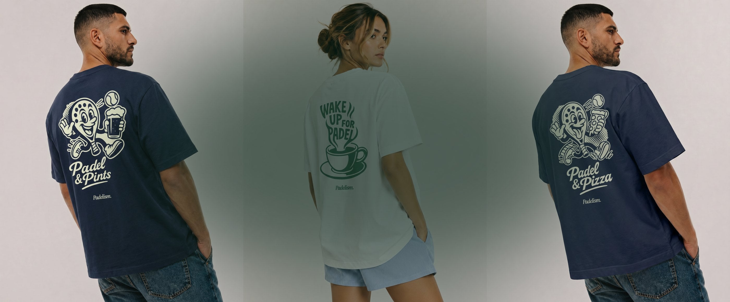 Padelism hero — bestselling tees, centre scrim