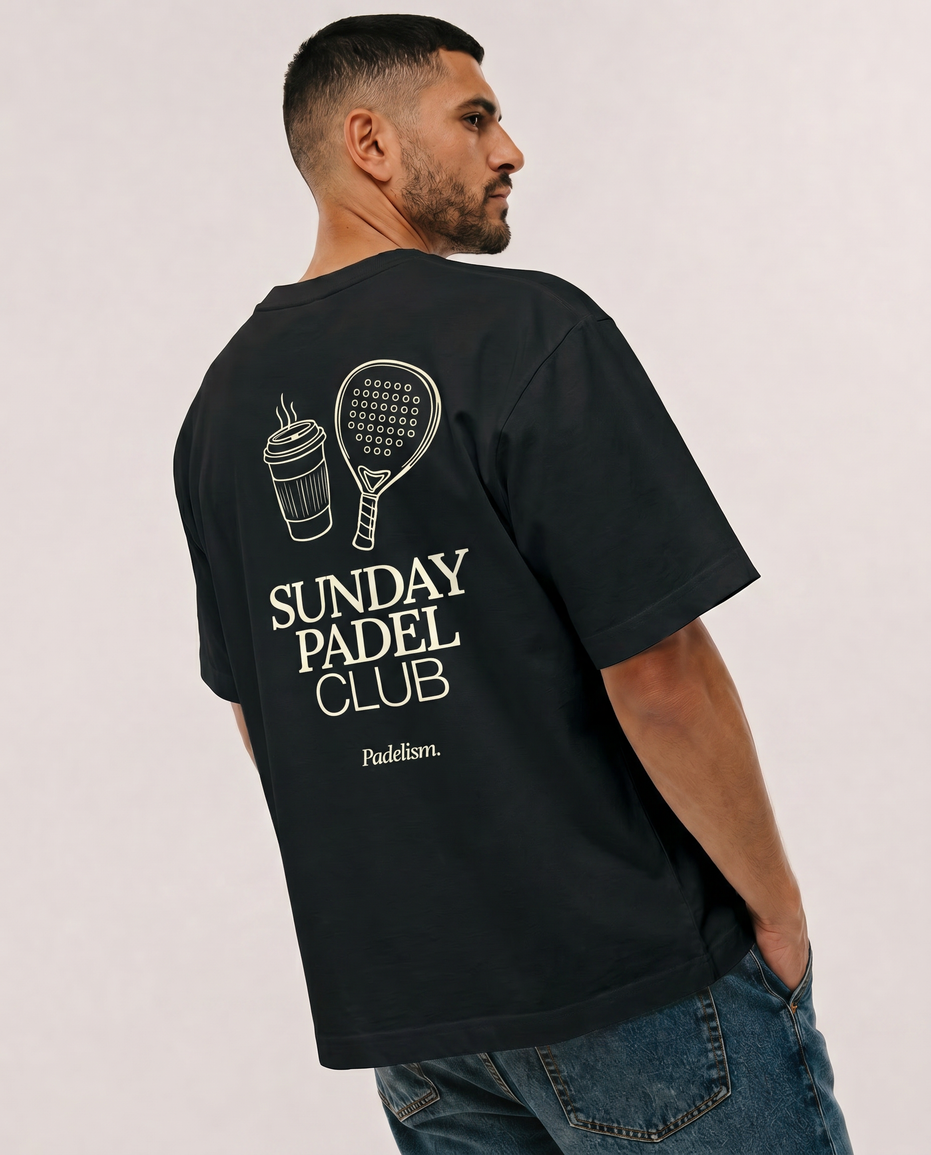 Sunday Padel Club Black Male Back