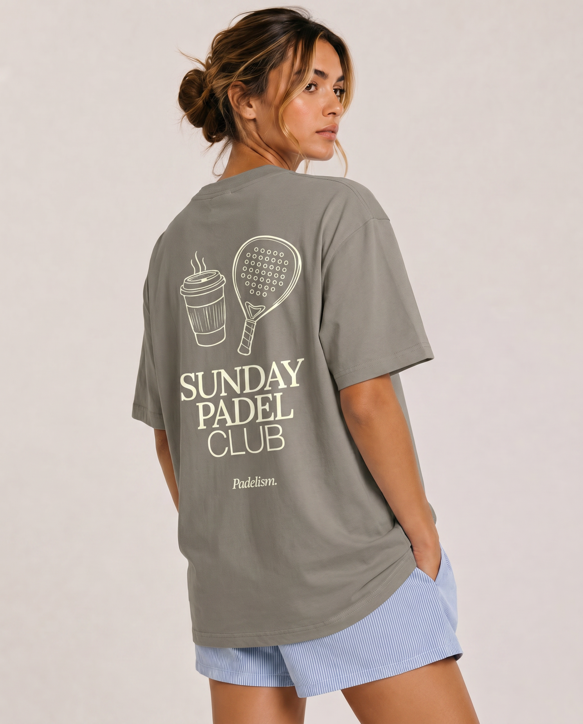 Sunday Padel Club Gray Camel Female Back