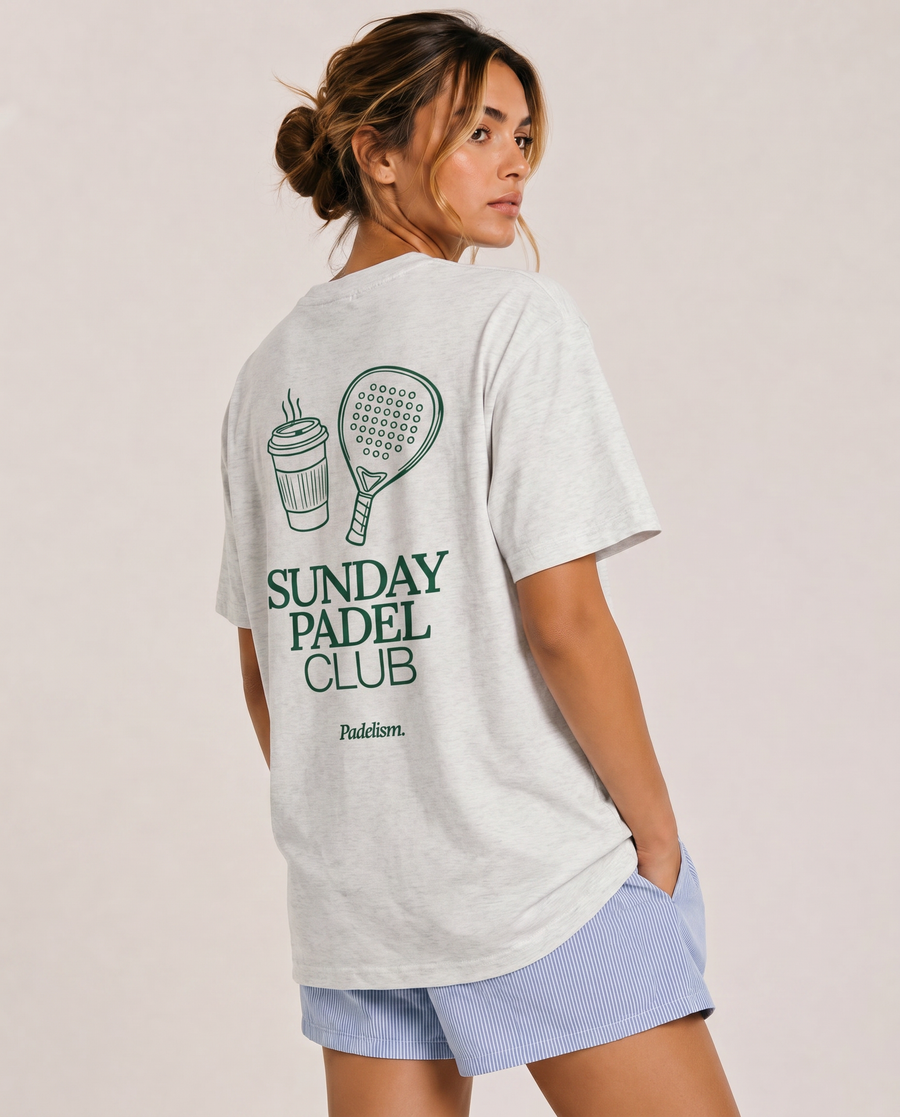 Sunday Padel Club Oat Gray Female Back