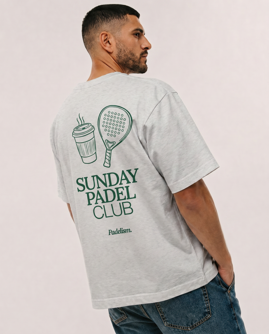 Sunday Padel Club Oat Gray Male Back