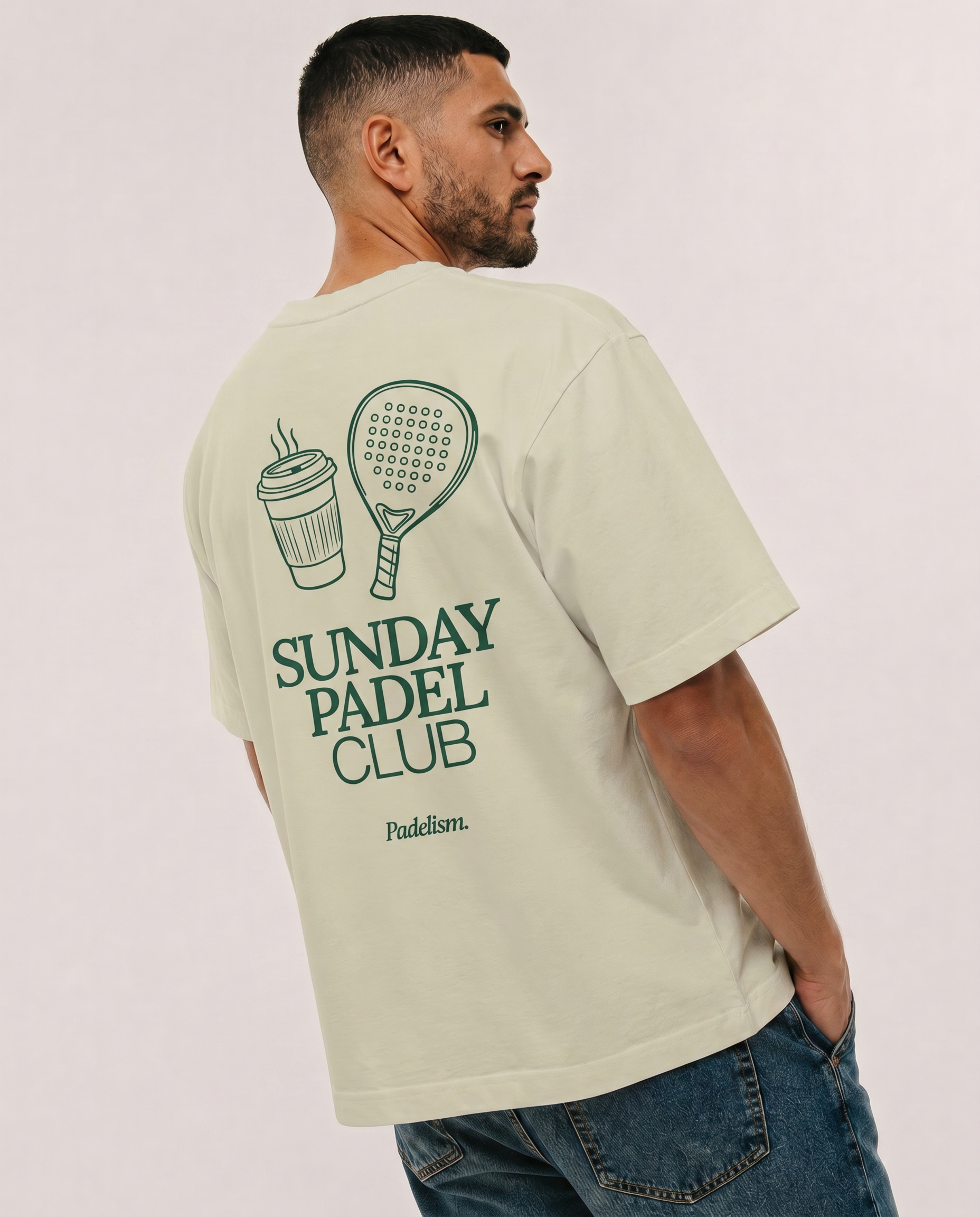 Sunday Padel Club Sand Color Male Back