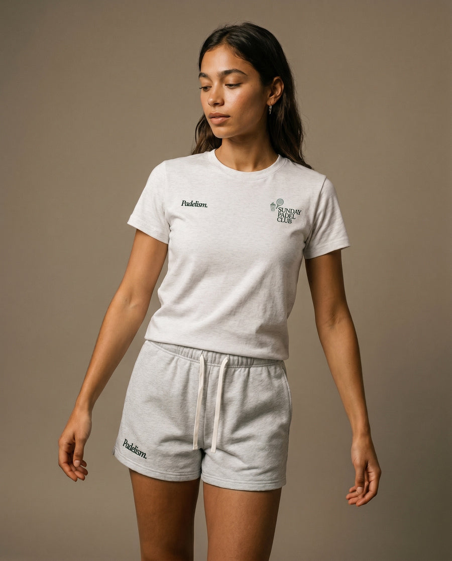 Sunday Padel Club Crewneck T-Shirt - Flower Gray