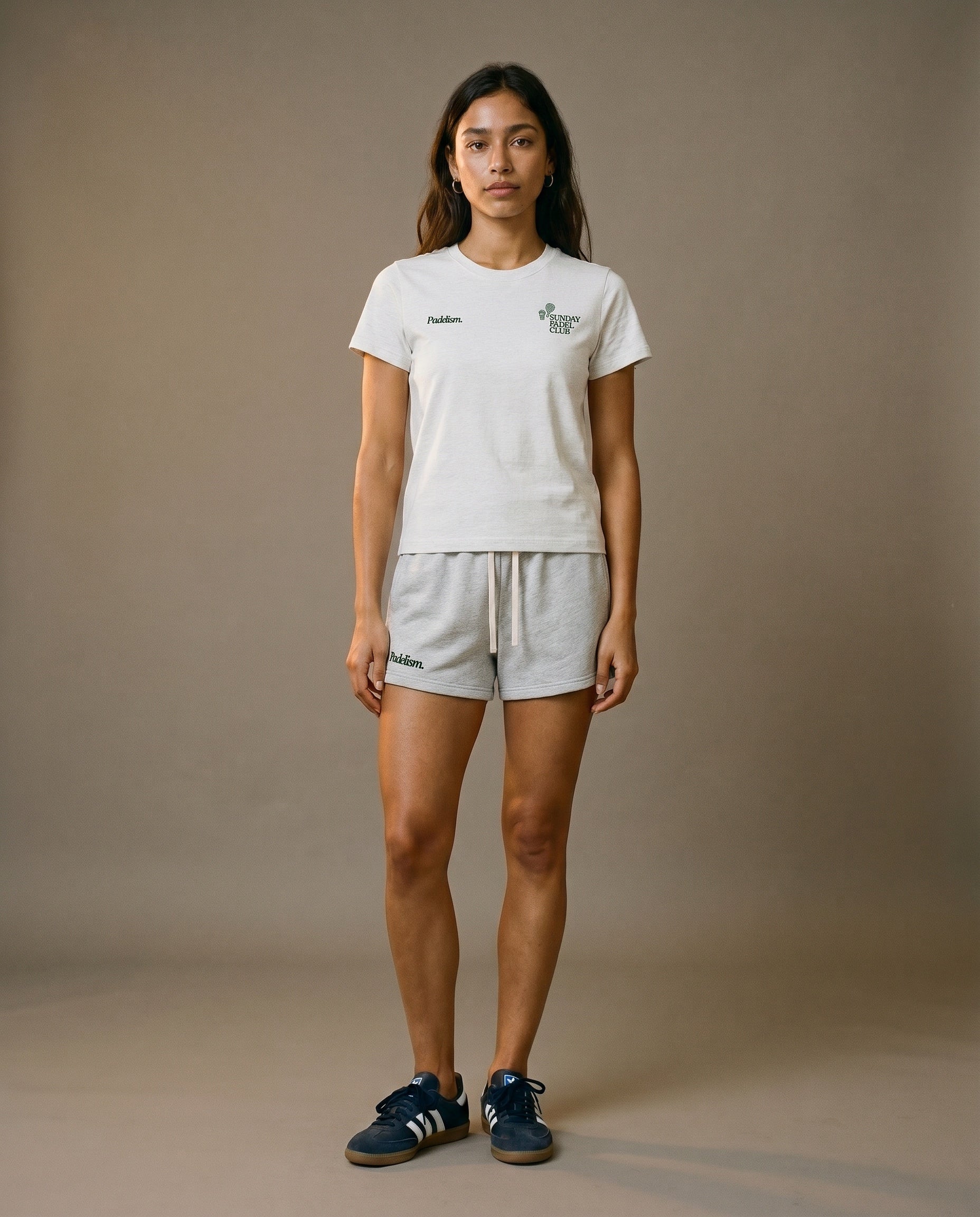 Sunday Padel Club Crewneck T-Shirt - Flower Gray