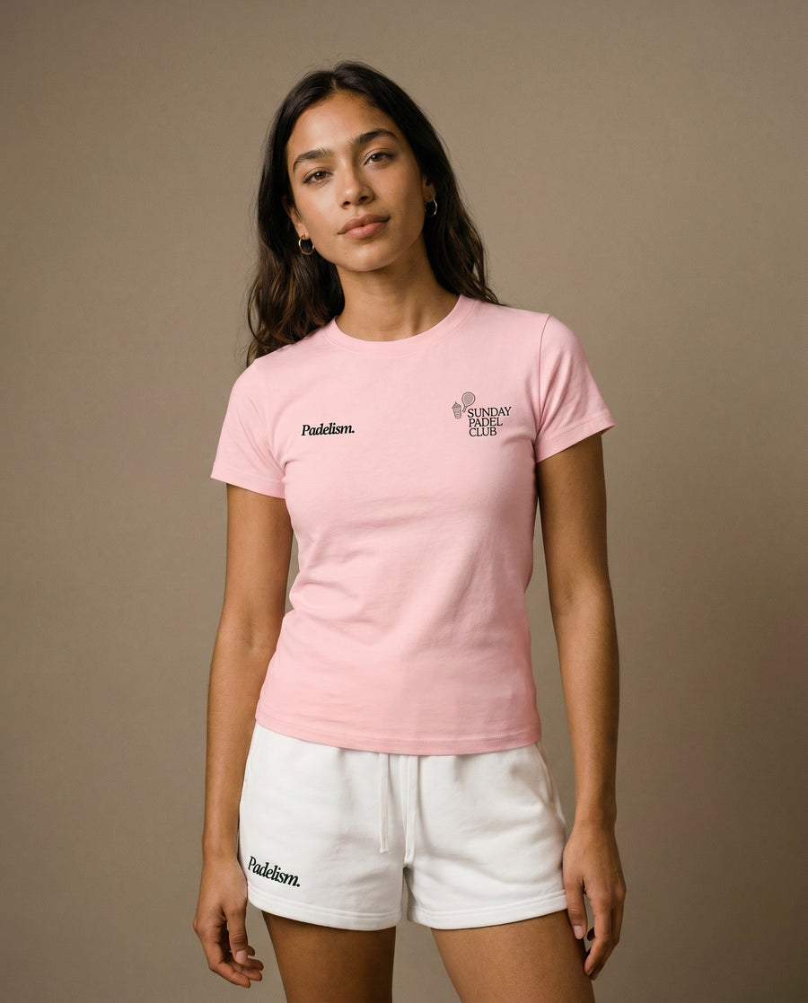 Sunday Padel Club Crewneck T-Shirt - Pink