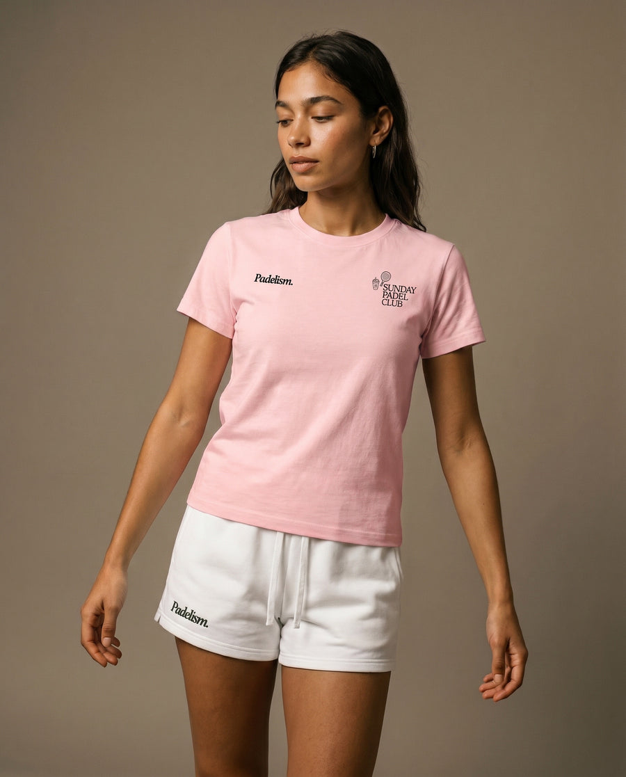 Sunday Padel Club Crewneck T-Shirt - Pink