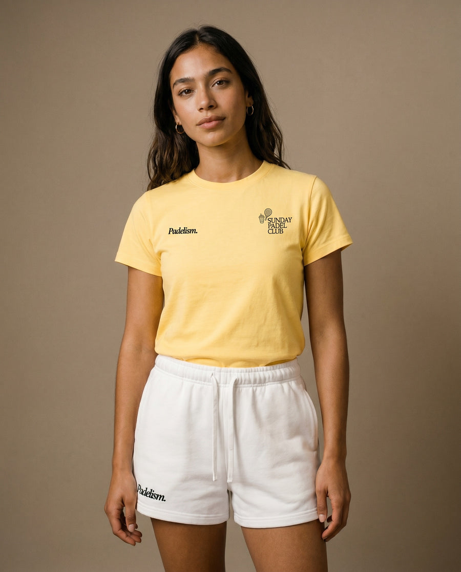 Sunday Padel Club Crewneck T-Shirt - Yellow