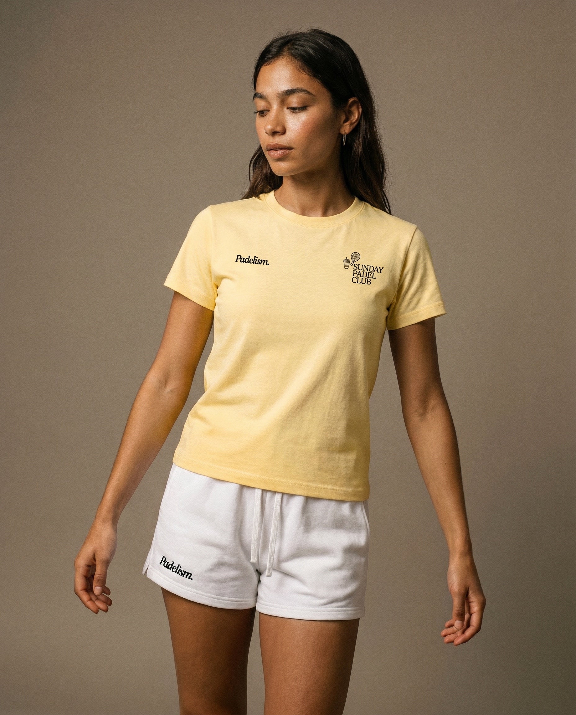 Sunday Padel Club Crewneck T-Shirt - Yellow