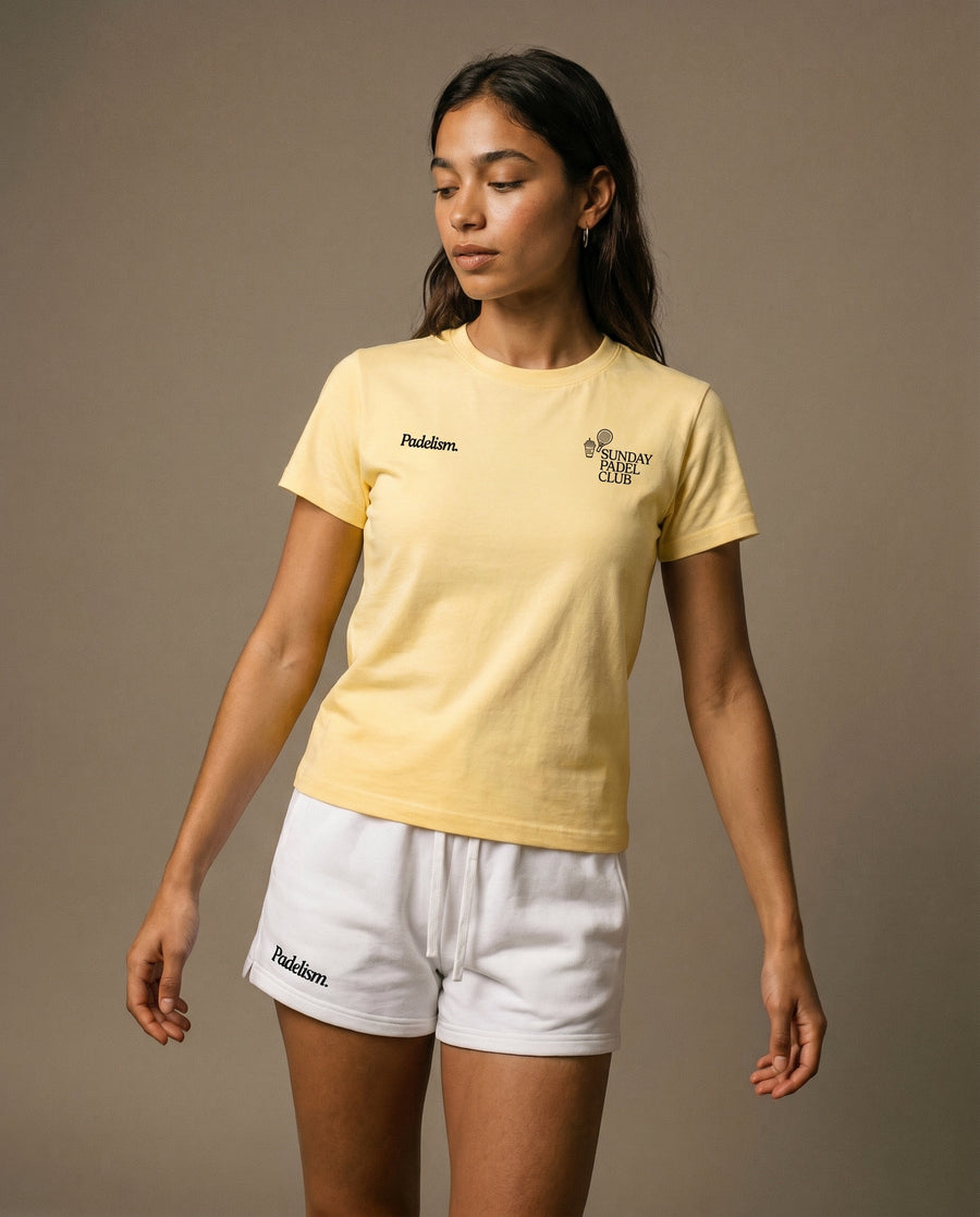 Sunday Padel Club Crewneck T-Shirt - Yellow