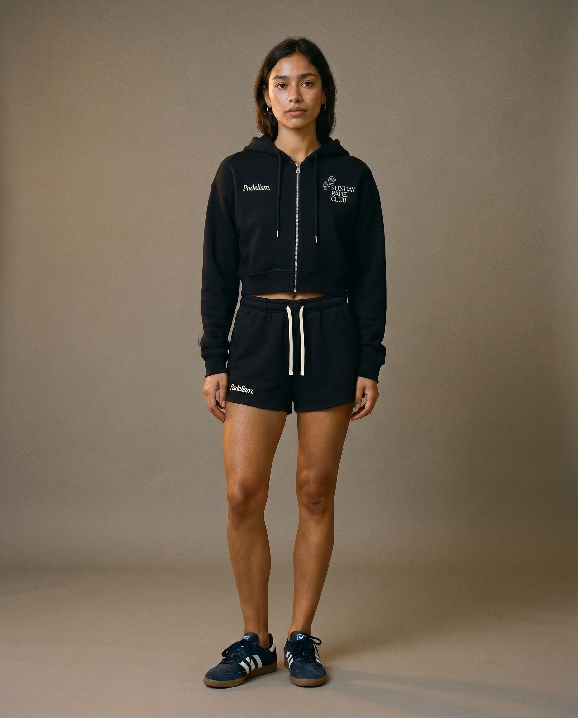 Sunday Padel Club Cropped Hoodie - Black