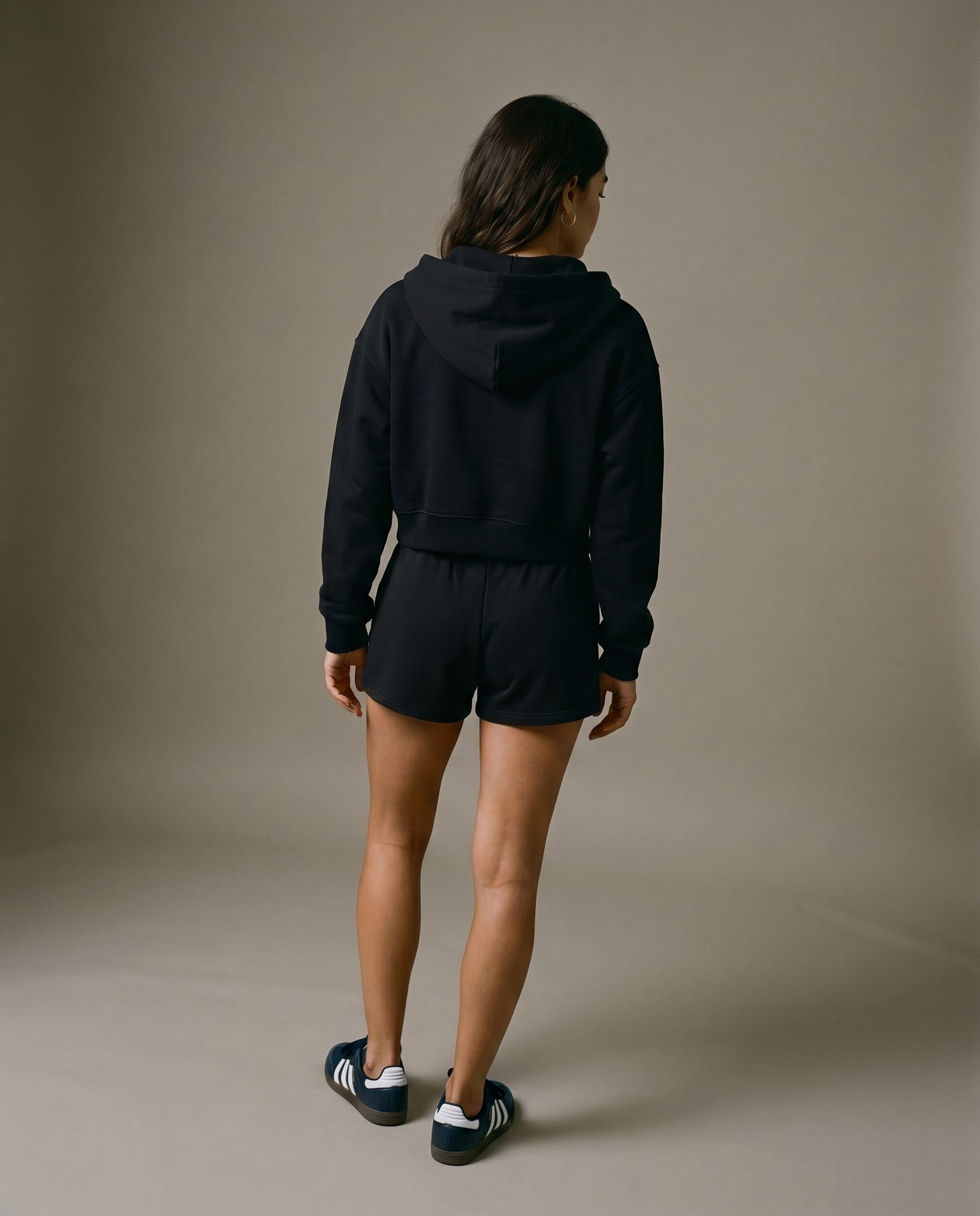 Sunday Padel Club Cropped Hoodie - Black