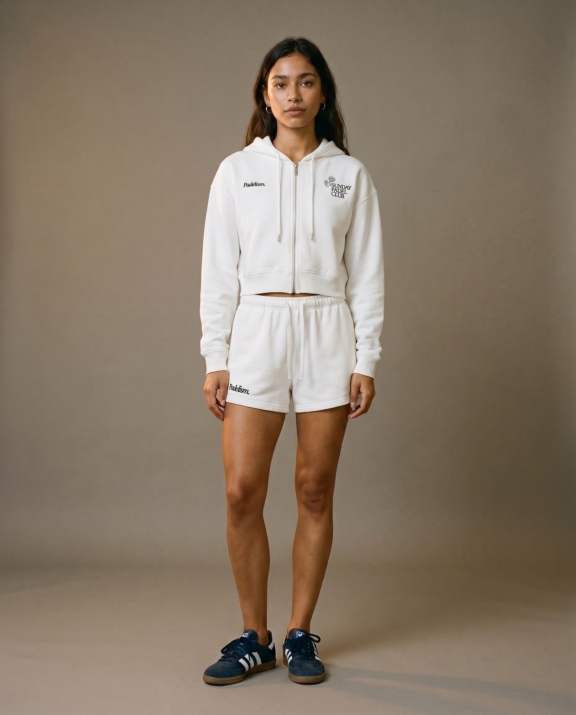 Sunday Padel Club Cropped Hoodie - White