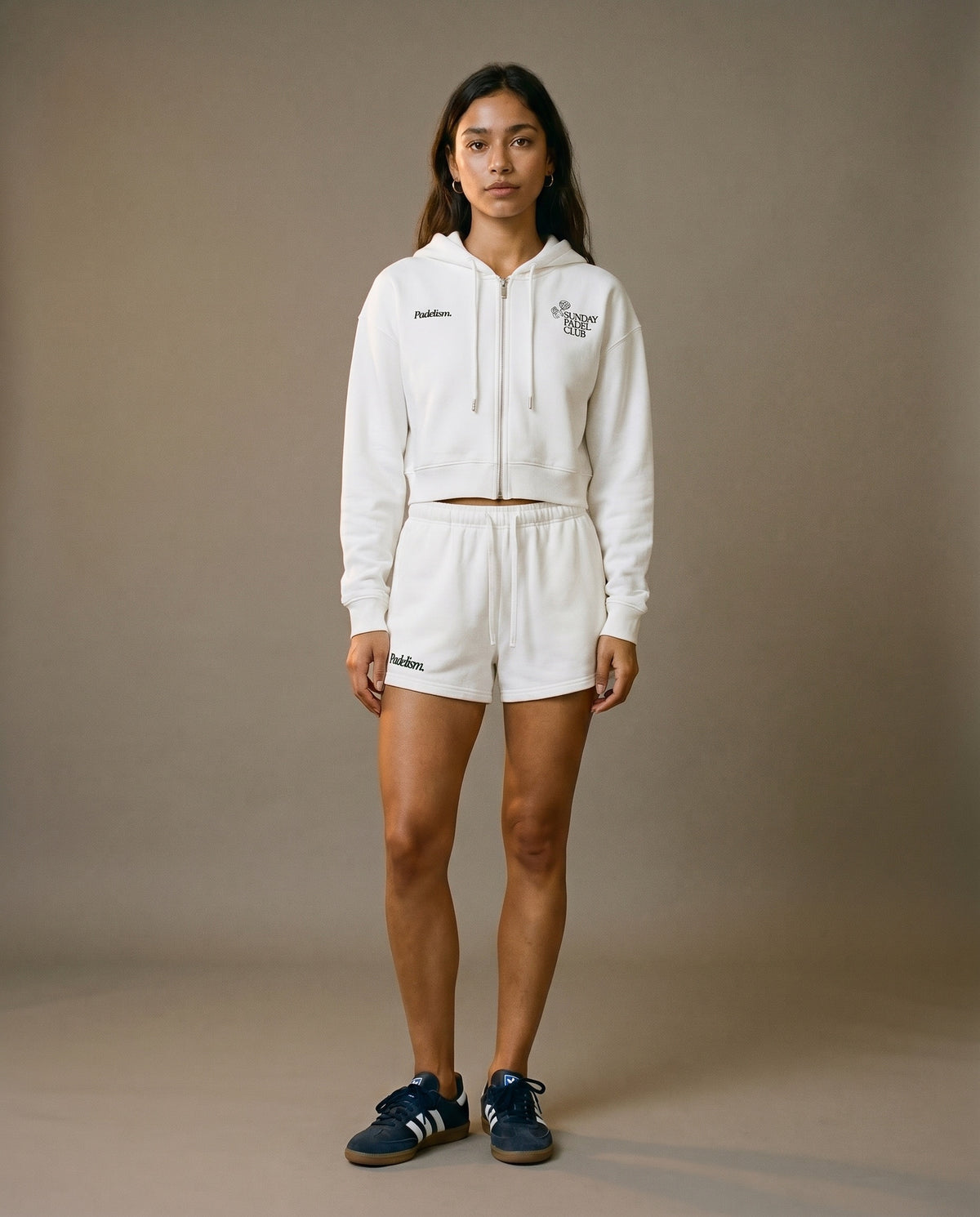 Sunday Padel Club Cropped Hoodie - White