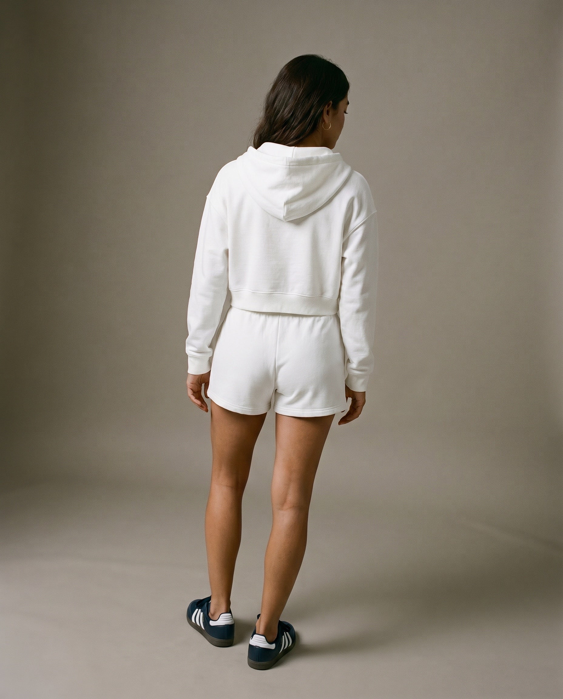 Sunday Padel Club Cropped Hoodie - White