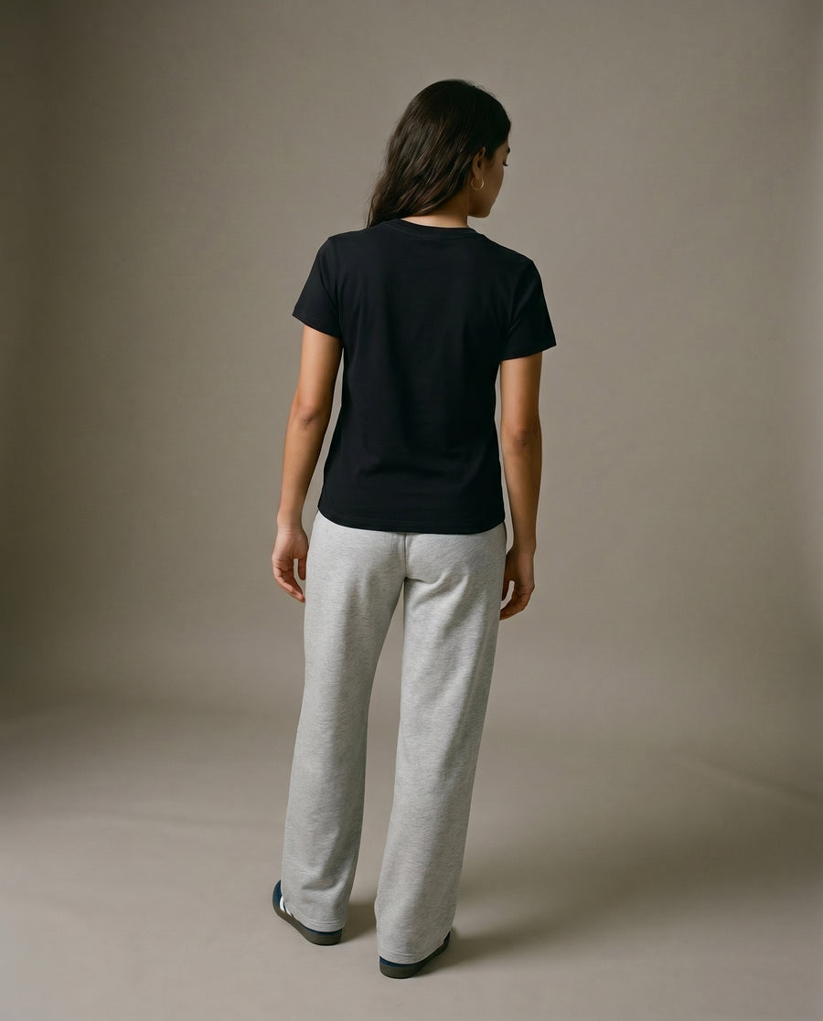 Padelism Wellness Club Crewneck T-Shirt - Black