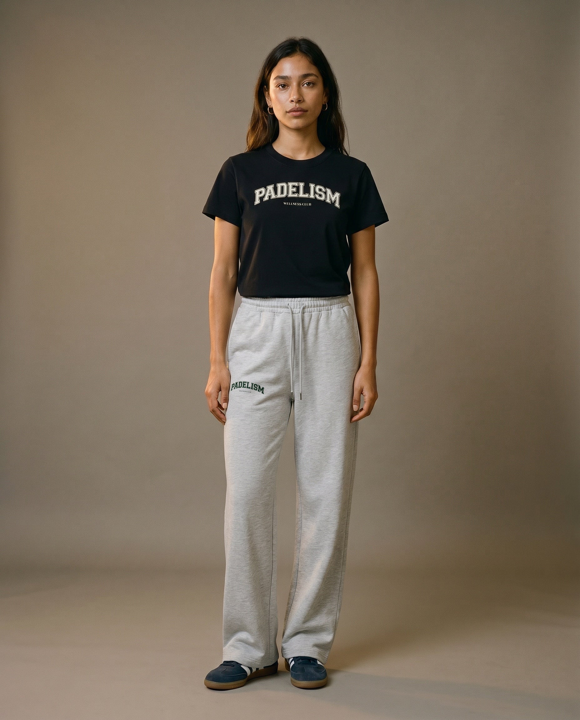 Padelism Wellness Club Crewneck T-Shirt - Black