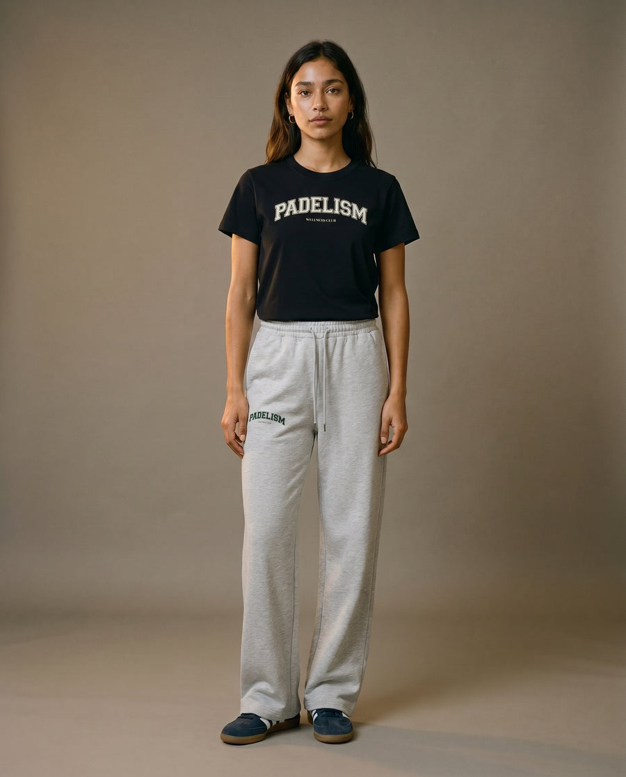 Padelism Wellness Club Crewneck T-Shirt - Black