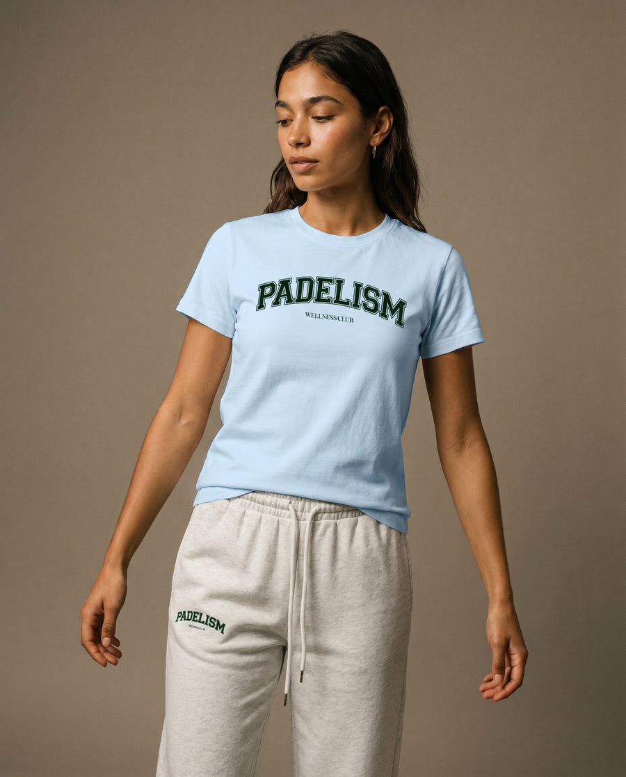 Padelism Wellness Club Crewneck T-Shirt - Blue