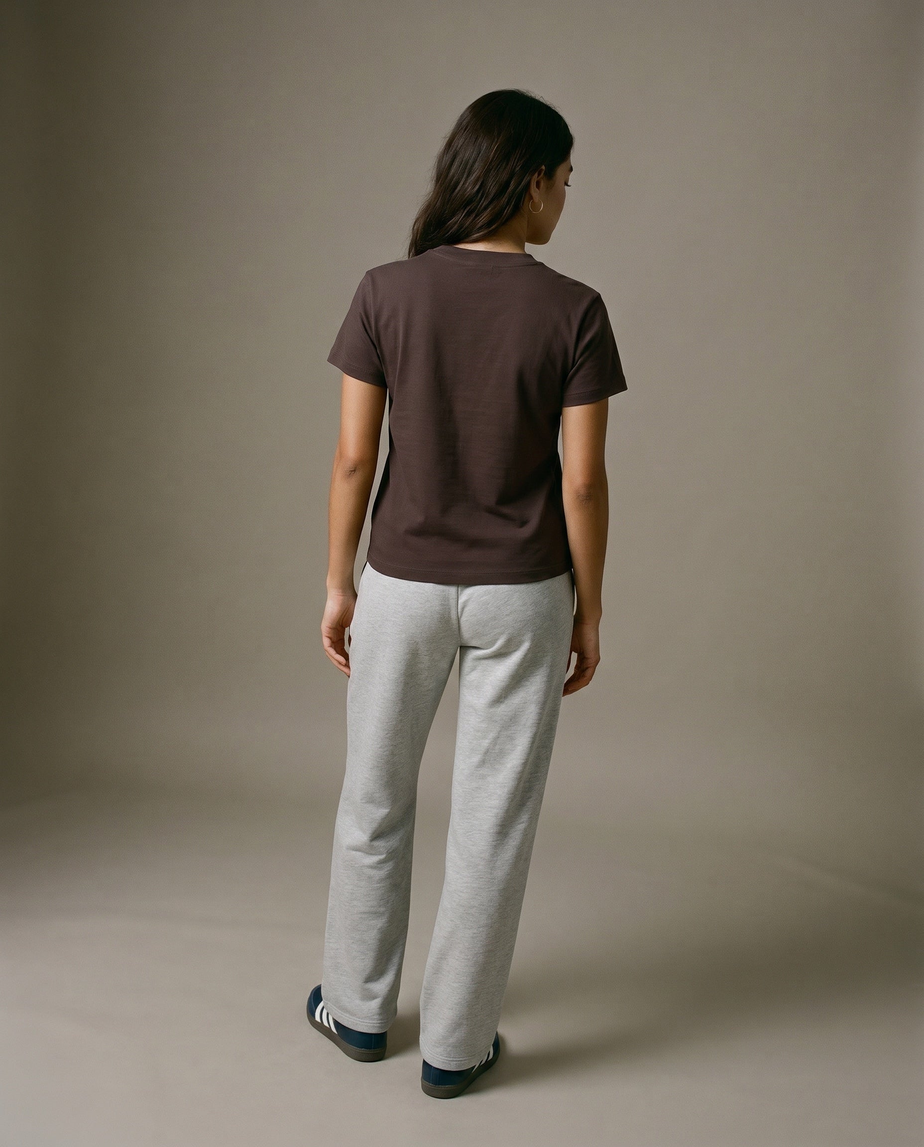 Padelism Wellness Club Crewneck T-Shirt - Brown