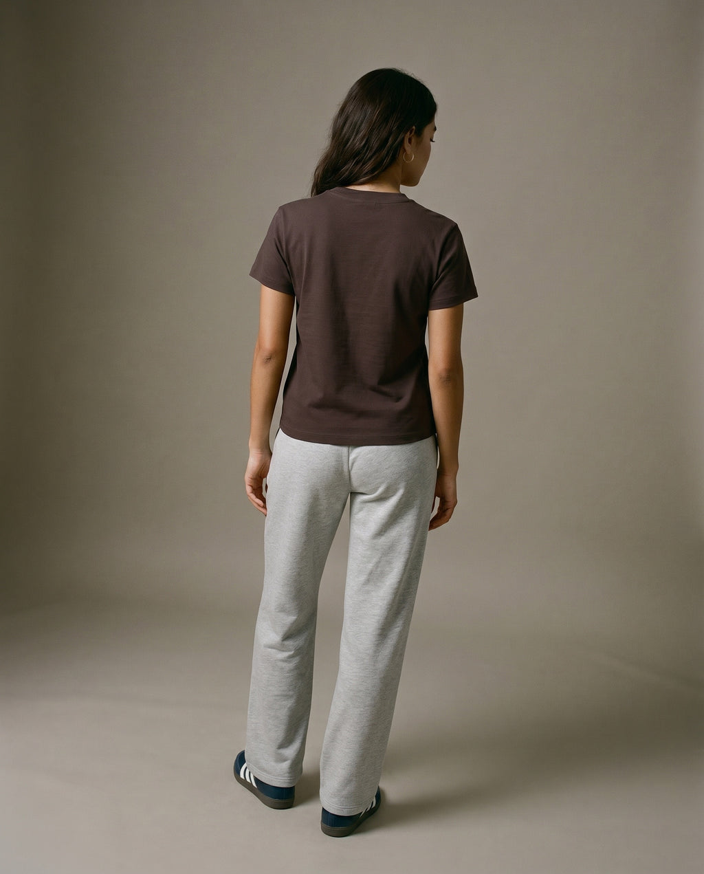 Padelism Wellness Club Crewneck T-Shirt - Brown