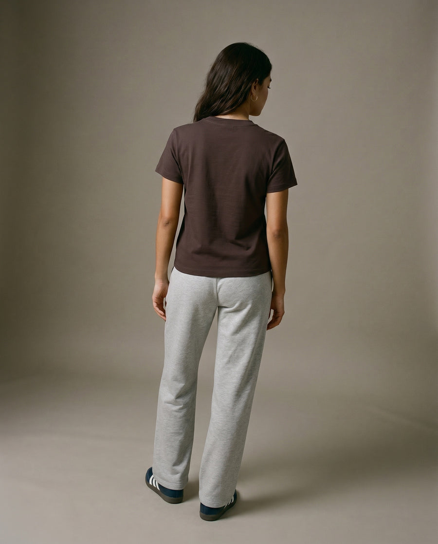 Padelism Wellness Club Crewneck T-Shirt - Brown