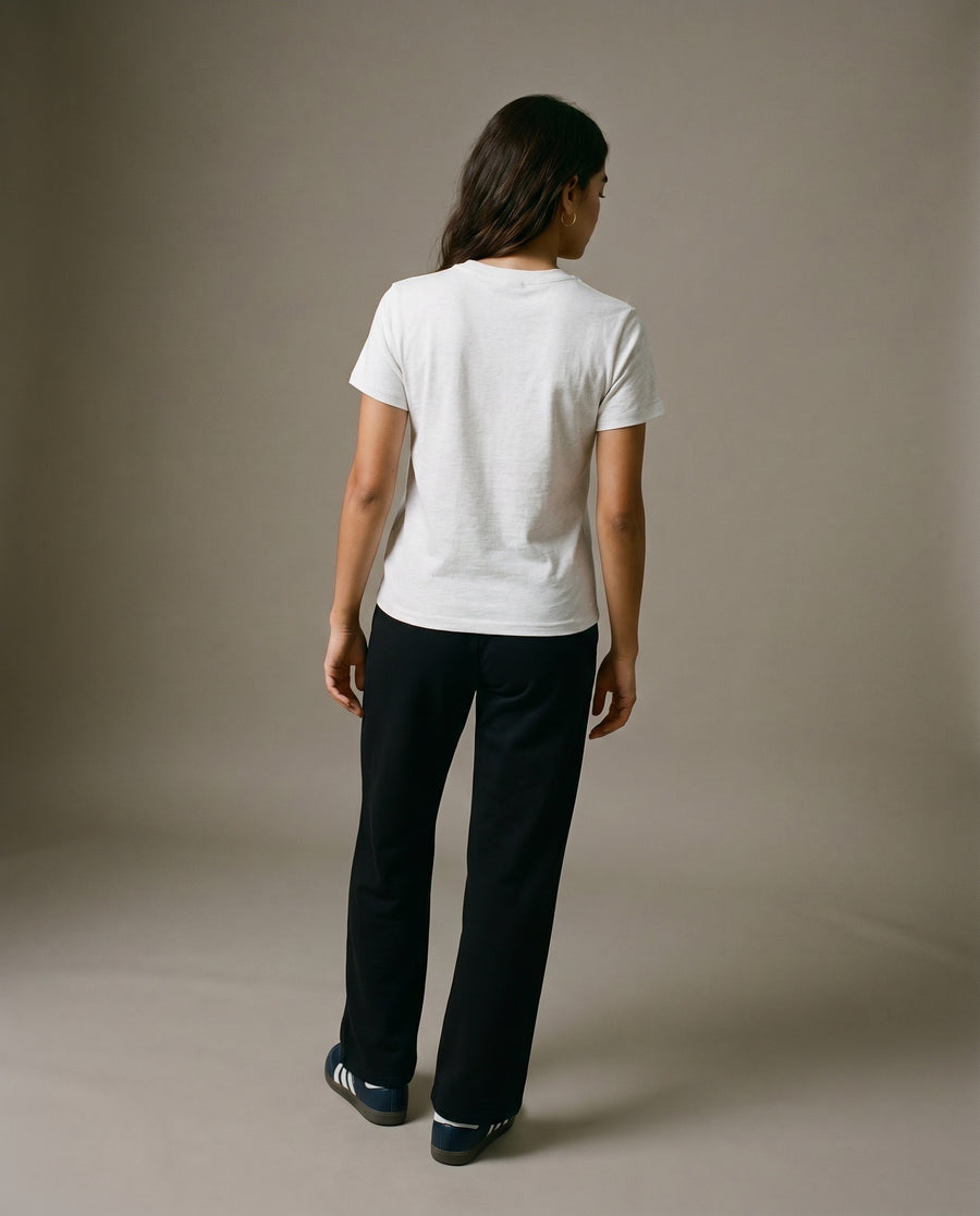 Padelism Wellness Club Crewneck T-Shirt - Flower Gray