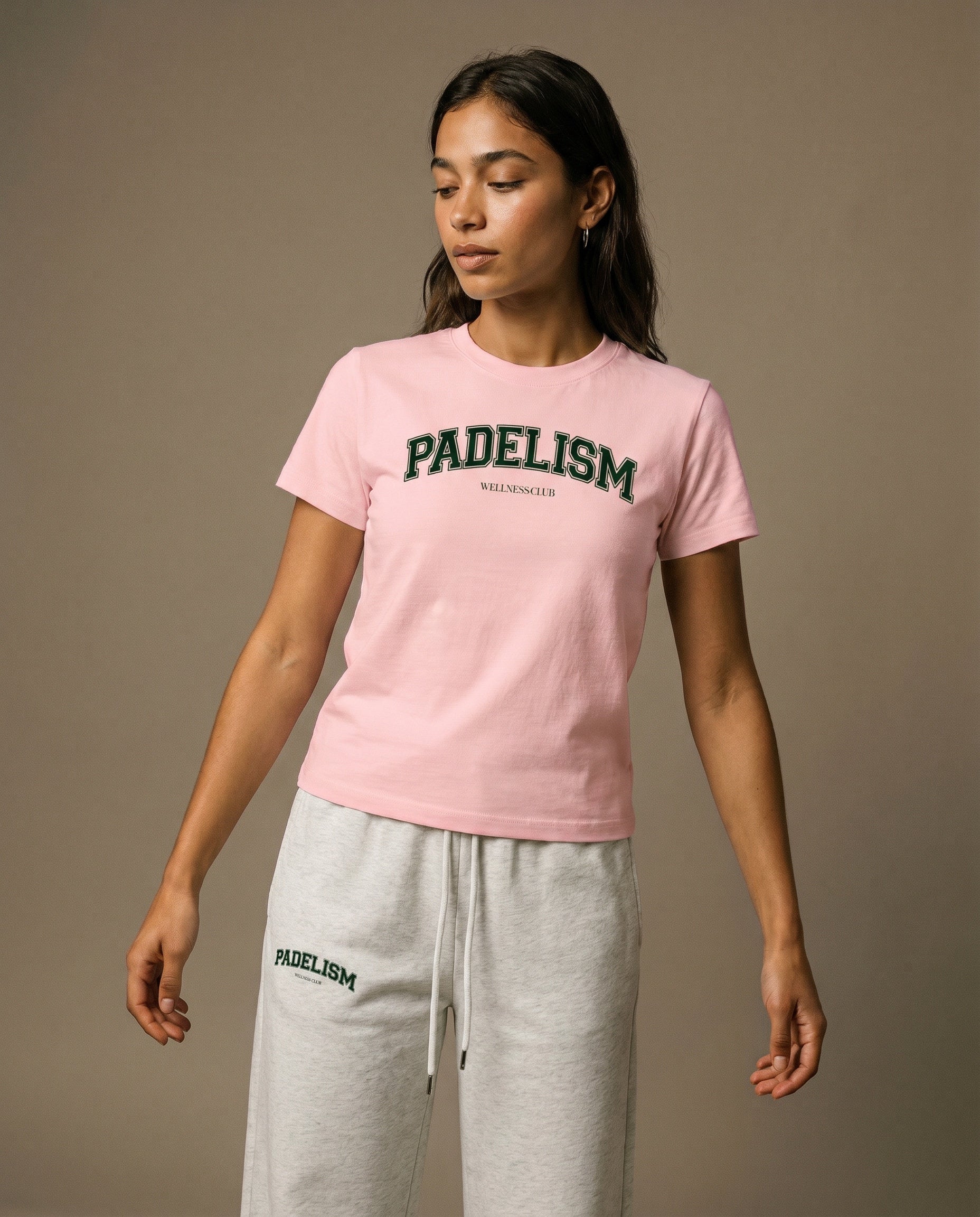 Padelism Wellness Club Crewneck T-Shirt - Pink