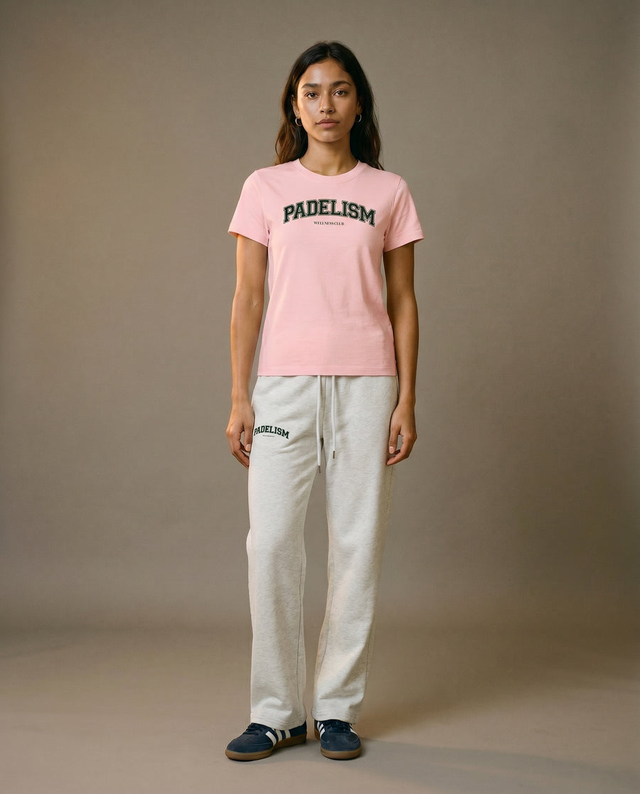 Padelism Wellness Club Crewneck T-Shirt - Pink