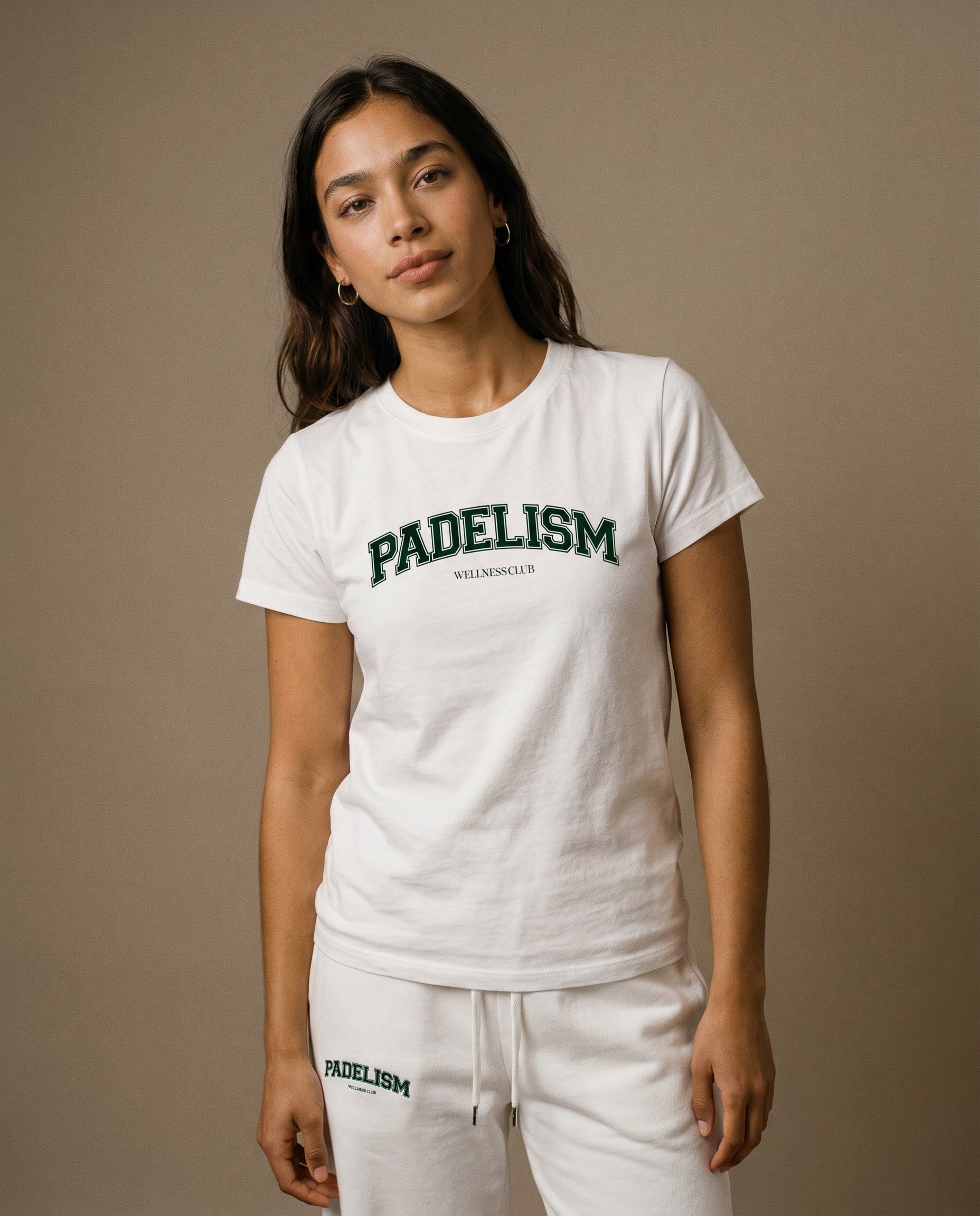 Padelism Wellness Club Crewneck T-Shirt - White