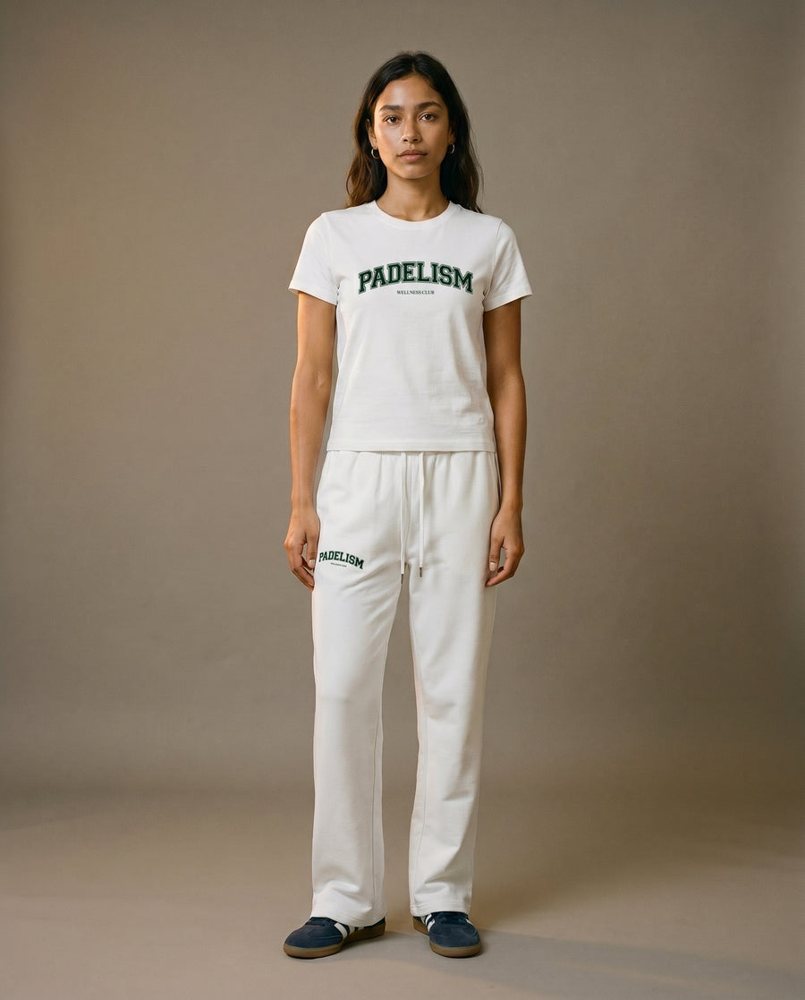 Padelism Wellness Club Crewneck T-Shirt - White