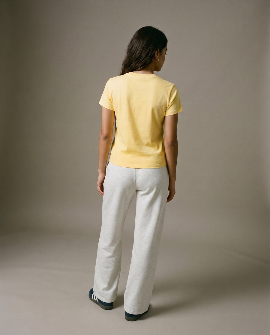 Padelism Wellness Club Crewneck T-Shirt - Yellow