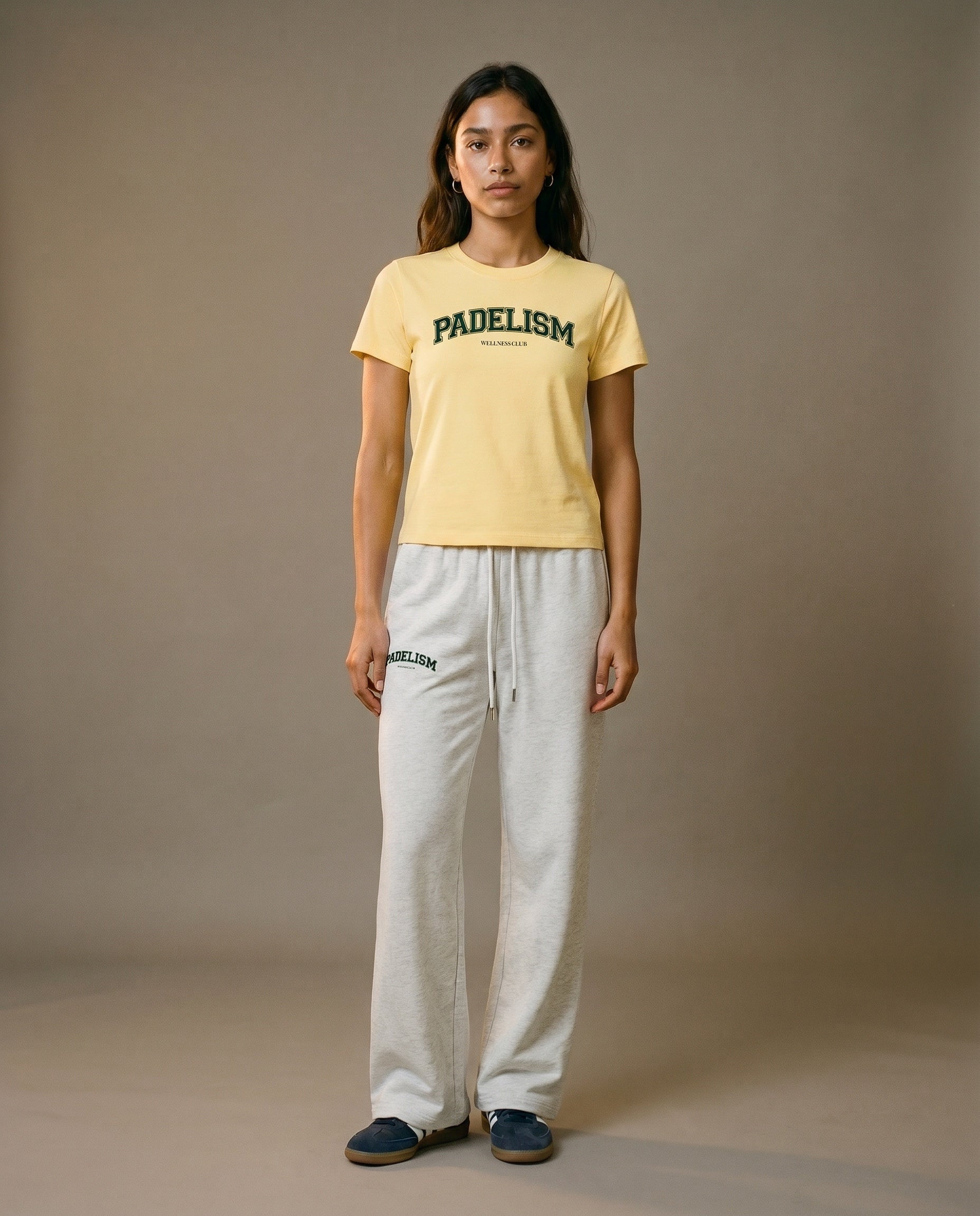 Padelism Wellness Club Crewneck T-Shirt - Yellow