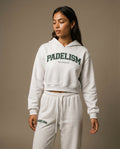 Padelism Wellness Club Cropped Hoodie - Flower Gray